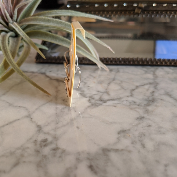 Fossil silver color diamonds earrings NWT - Picture 5 of 7